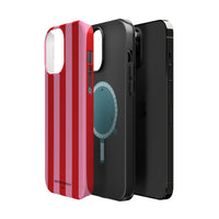 Red and pink stripes V2 (MagSafe) Phone Case