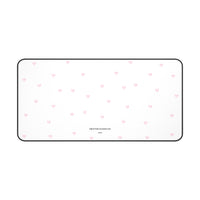 Pink Tiny Hearts Pattern Desk Mat