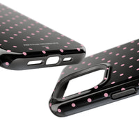Black with Pink Polka Dots (MagSafe) Phone Case