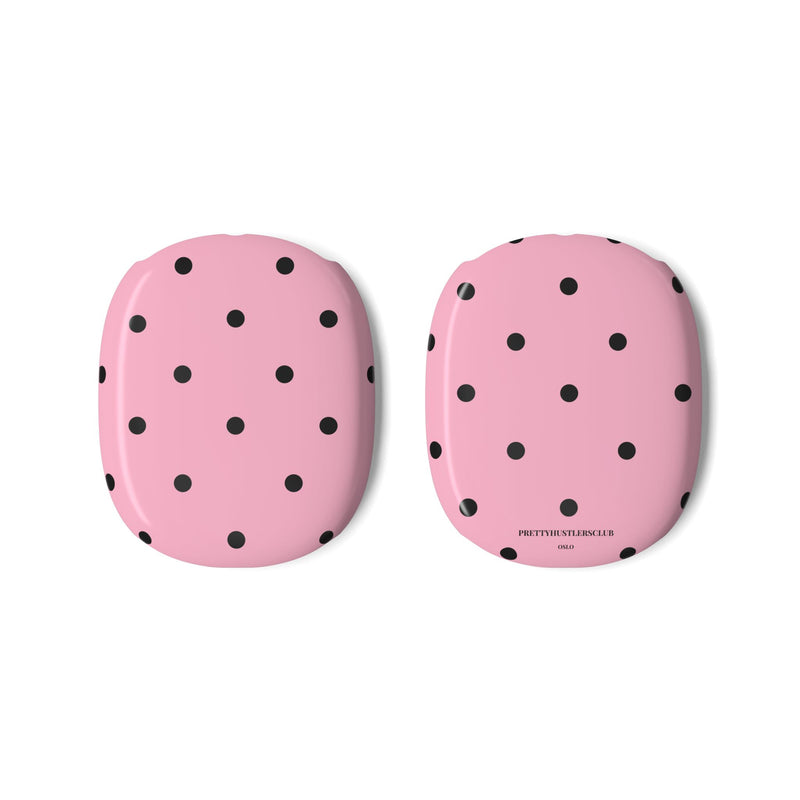 Pink with Black Polka Dots V2 AirPod Max Covers