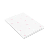 Pink Tiny Hearts Pattern  Puffy Hardcover Notebook