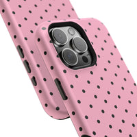 Pink With Black Polka Dots (MagSafe) Phone Case