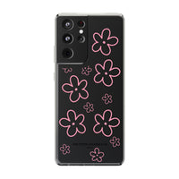 Pink Doodle Floral Design Phone Case