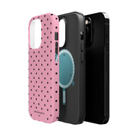 Pink With Black Polka Dots (MagSafe) Phone Case