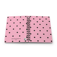 Pink with Black Polka Dots V2 Spiral Notebook