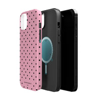 Pink With Black Polka Dots (MagSafe) Phone Case