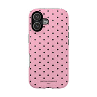 Pink With Black Polka Dots (MagSafe) Phone Case