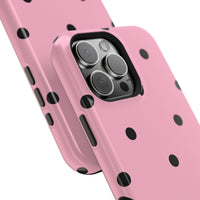 Pink With Black Polka Dots V2 (MagSafe) Phone Case