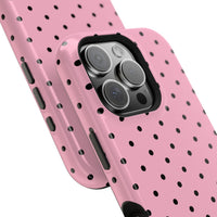 Pink With Black Polka Dots (MagSafe) Phone Case
