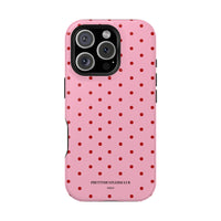 Pink With Red Polka Dots (MagSafe) Phone Case