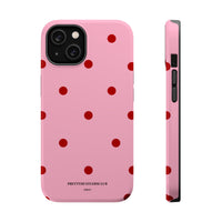 Pink With Red Polka Dots V2 (MagSafe) Phone Case