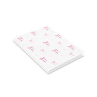 Pink Bow  Pattern Puffy Hardcover Notebook