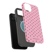 Pink With Black Polka Dots (MagSafe) Phone Case