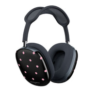 Black with pink Polka Dots V2 AirPods Max Covers