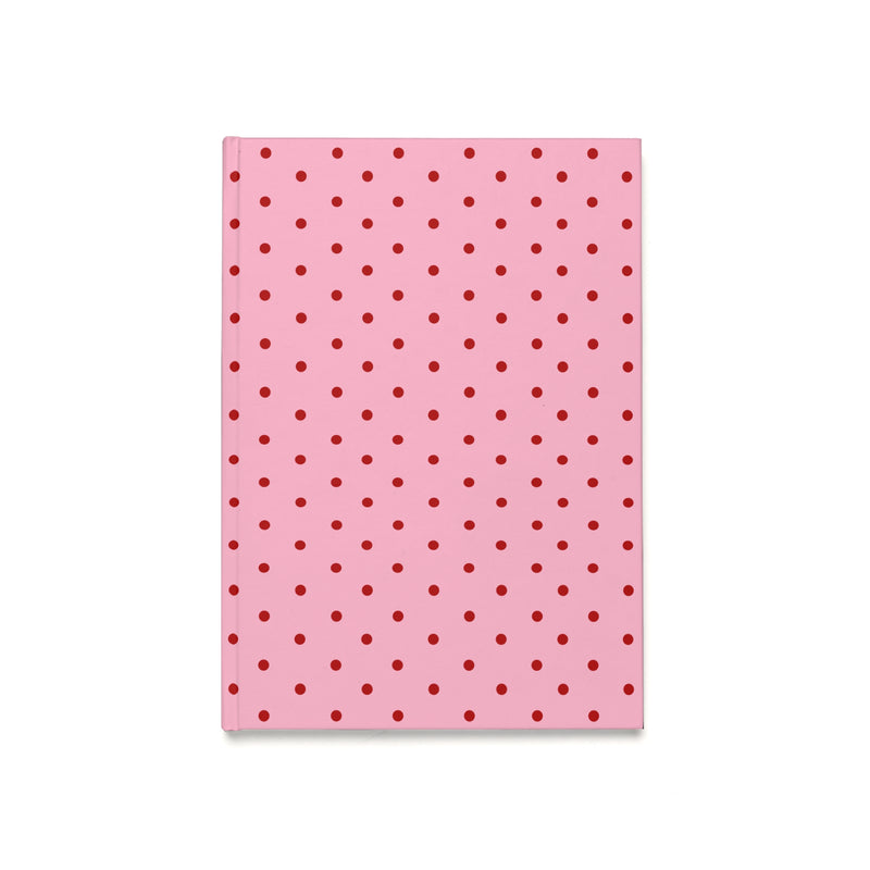 Pink with Red Polka Dots Hardcover Journal