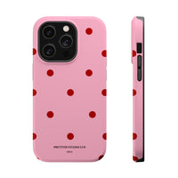 Pink With Red Polka Dots V2 (MagSafe) Phone Case