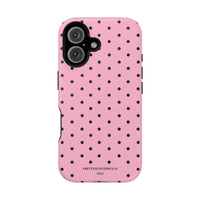 Pink With Black Polka Dots (MagSafe) Phone Case