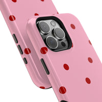 Pink With Red Polka Dots V2 (MagSafe) Phone Case
