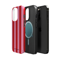 Red and pink stripes V2 (MagSafe) Phone Case