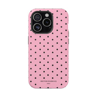 Pink With Black Polka Dots (MagSafe) Phone Case