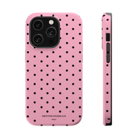 Pink With Black Polka Dots (MagSafe) Phone Case