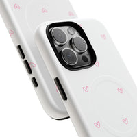 Pink Tiny Hearts Pattern (MagSafe) Phone Case