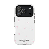 Pink Tiny Hearts Pattern (MagSafe) Phone Case