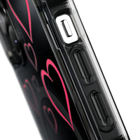 Magenta Hearts (MagSafe) Clear Phone Case