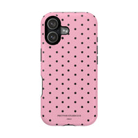 Pink With Black Polka Dots (MagSafe) Phone Case