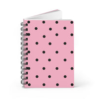 Pink with Black Polka Dots V2 Spiral Notebook