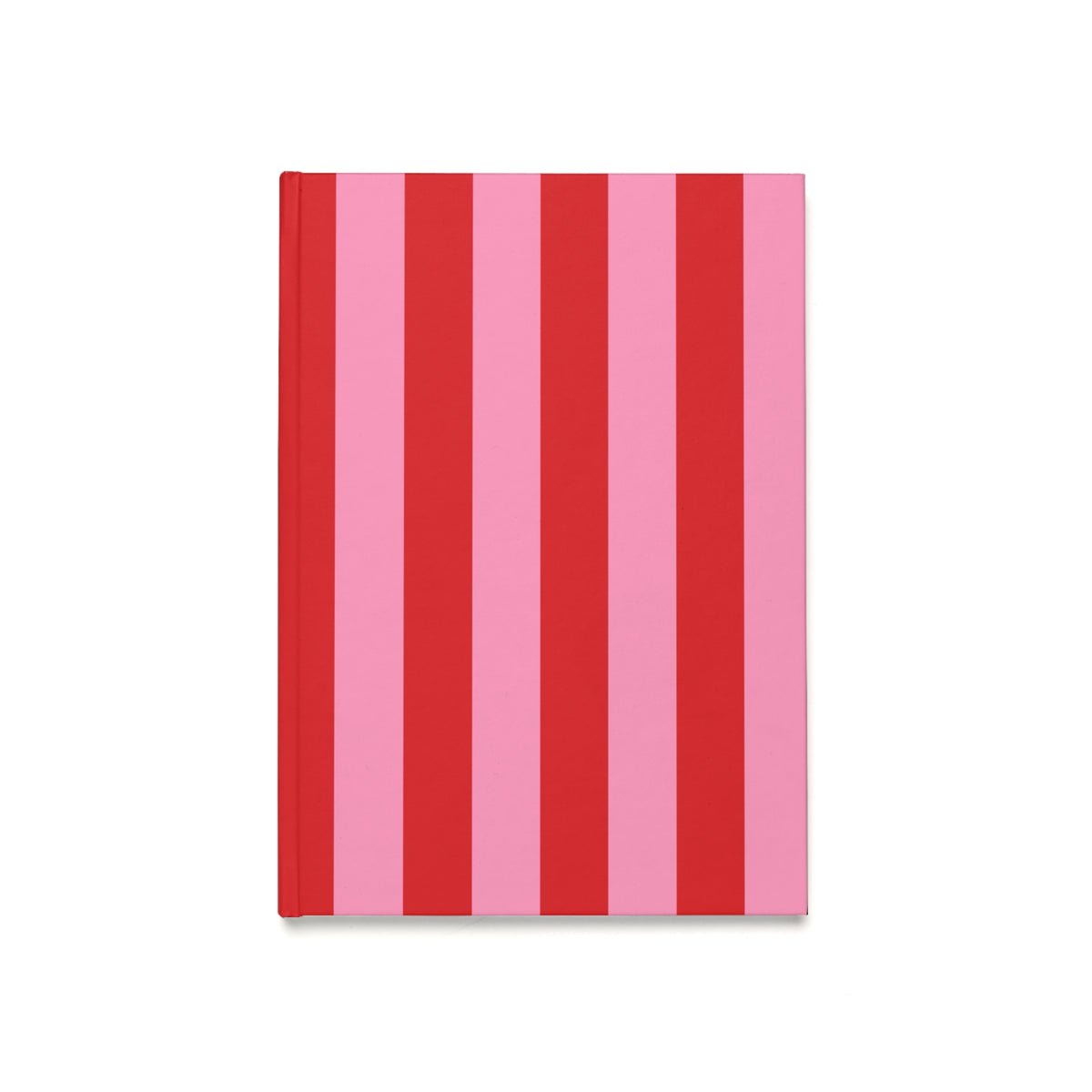 Red and Pink Stripes Hardcover Journal