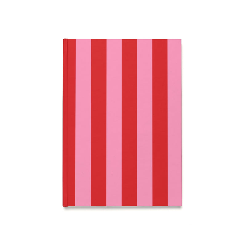 Red and Pink Stripes  V2 Hardcover Journal