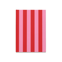 Red and Pink Stripes Hardcover Journal