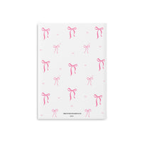 Pink Bow  Pattern Puffy Hardcover Notebook