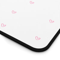 Pink Tiny Hearts Pattern Desk Mat