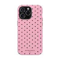 Pink With Black Polka Dots (MagSafe) Phone Case