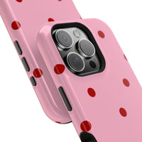 Pink With Red Polka Dots V2 (MagSafe) Phone Case