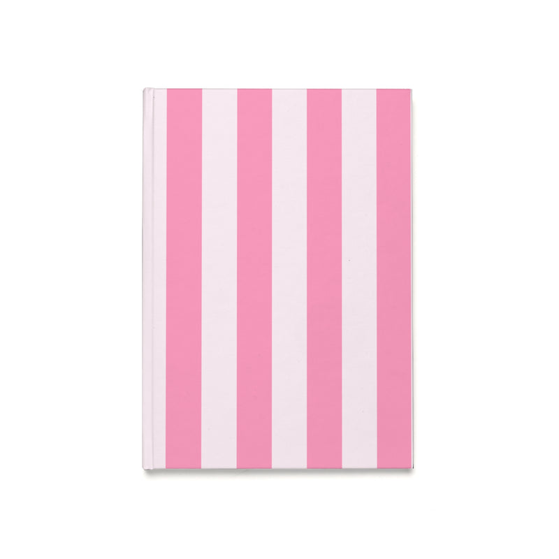Pink Stripes Hardcover Journal