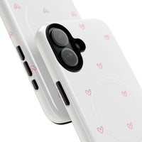 Pink Tiny Hearts Pattern (MagSafe) Phone Case