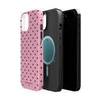 Pink With Black Polka Dots (MagSafe) Phone Case