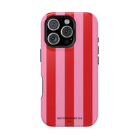 Red and pink stripes V2 (MagSafe) Phone Case