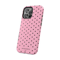 Pink With Black Polka Dots (MagSafe) Phone Case