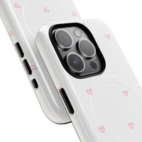 Pink Tiny Hearts Pattern (MagSafe) Phone Case