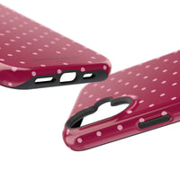 Burgundy With Pink Polka Dots (MagSafe) Phone Case