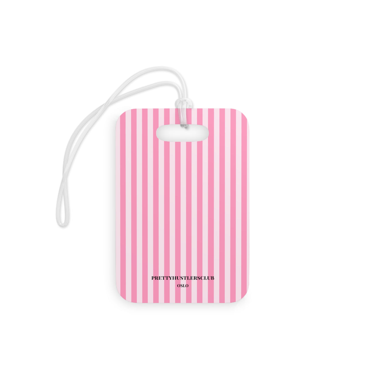 Pink Stripes Luggage Tag