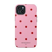 Pink With Red Polka Dots V2 (MagSafe) Phone Case