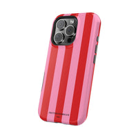 Red and pink stripes V2 (MagSafe) Phone Case