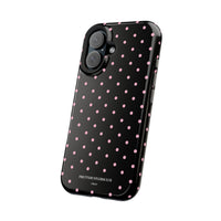 Black with Pink Polka Dots (MagSafe) Phone Case