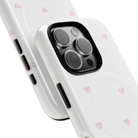 Pink Tiny Hearts Pattern (MagSafe) Phone Case