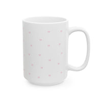 Pink Tiny Hearts Pattern Ceramic Mug